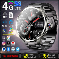 5G/4G Full Network Smart Watch 1.95 inch 720*720 Big Screen WIFI GPS Sim Card HD Video Call Smartwatch Google Play 8GB+128GB RAM