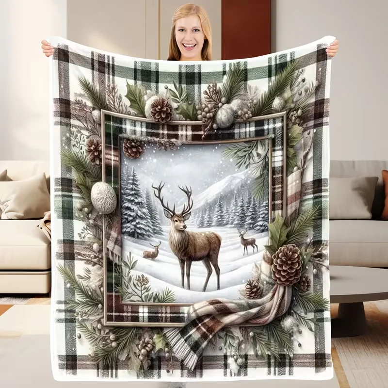 1 couverture en flanelle impri - Christmas Throw Blanket avis et prix