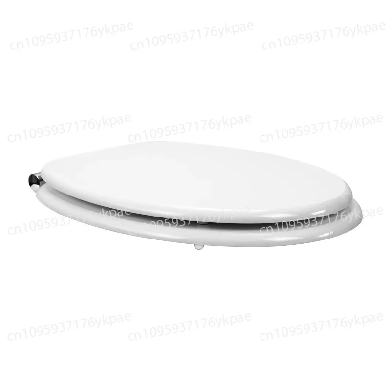 MDF Toilet Seat White Wooden Toilet Lid with Soft Closing Hinge