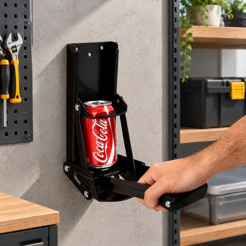 Sturdy Metal Crusher Designed for 16oz Aluminum Cans and Bottles, Robust Recycling Tool for Soda, Beer, and Sparkling Water