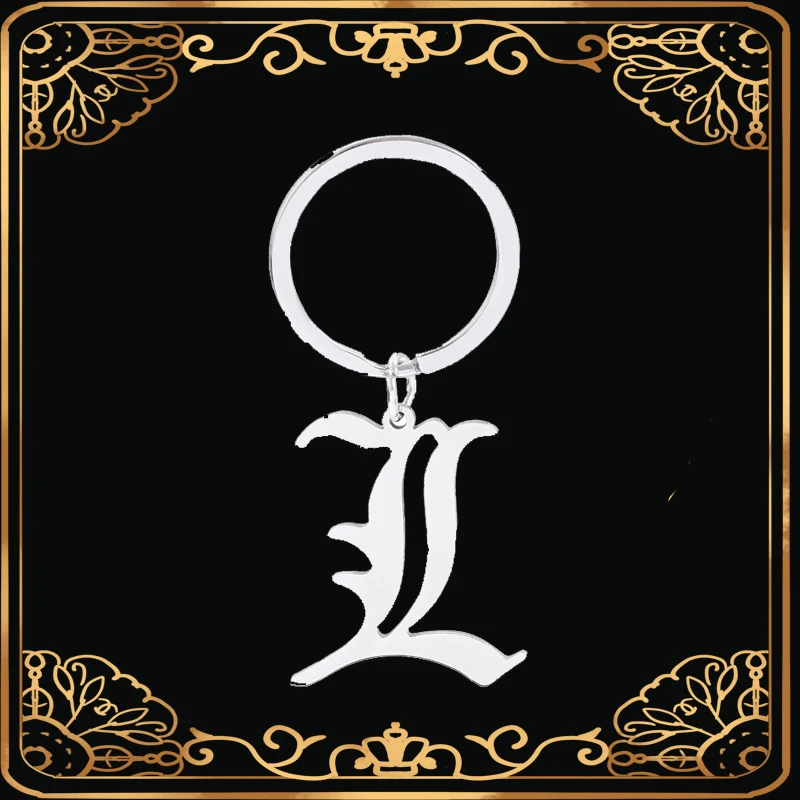 أنيمي الموت ملاحظة مزدوجة ل المفاتيح الأسود دفتر قلادة المفاتيح موضة تأثيري اكسسوارات كيرينغ هدية #1