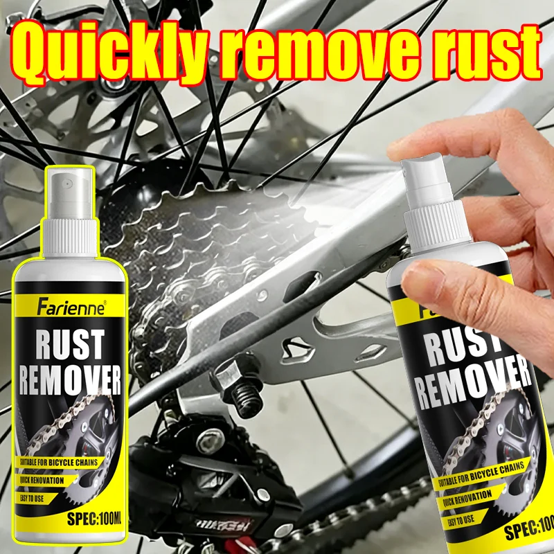 Farienne Bicycle Chain Rust Remover Spray 100ML Quick Clean Metal Gear Sprocket Derailleur Anti-Rust Renovation Fluid