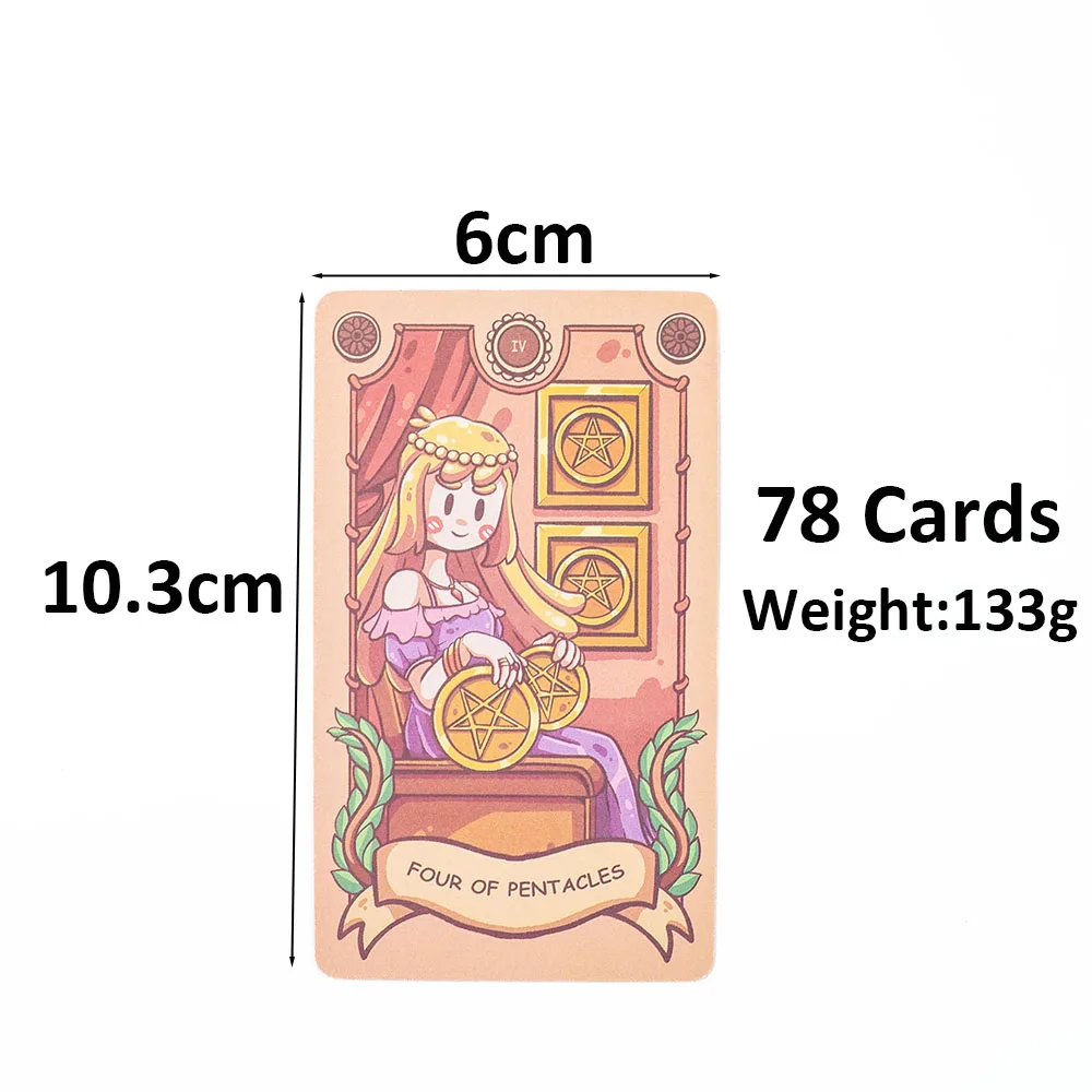 Joyful Journey Tarot Deck -78 Card Board Game with Cute Illustrations Embrace Brightness, Love, and Warmth 10.3*6CM