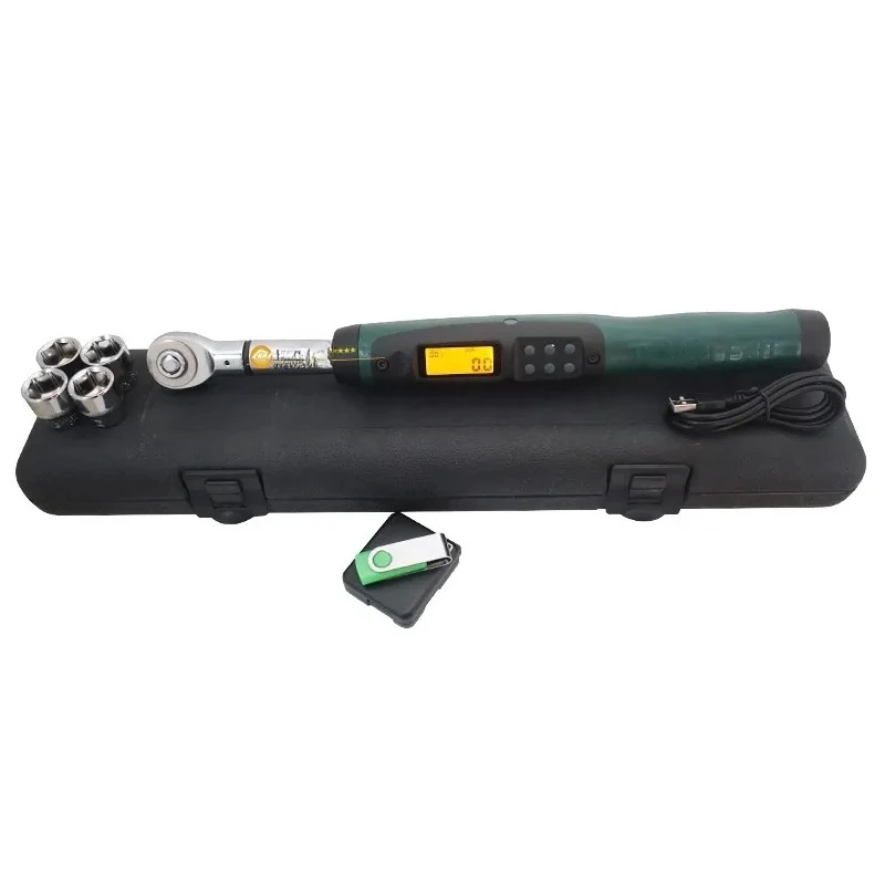 40-200Nm digital display torque wrench with software-enabled computer connection