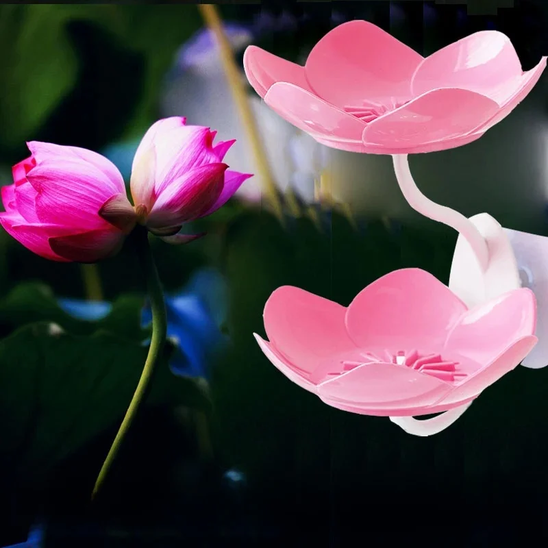 

Настенный двухслойный дренажный держатель для мыла в форме цветка лотоса Batoom, коробка для хранения мыла, китайский стиль, бытовой инструмент для уборки