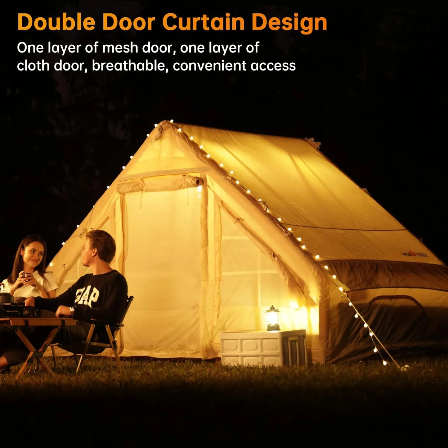 4 -6 Person Easy Setup  Waterproof Windproof Inflatable Camping Tent Air Cabin Tents  For Family