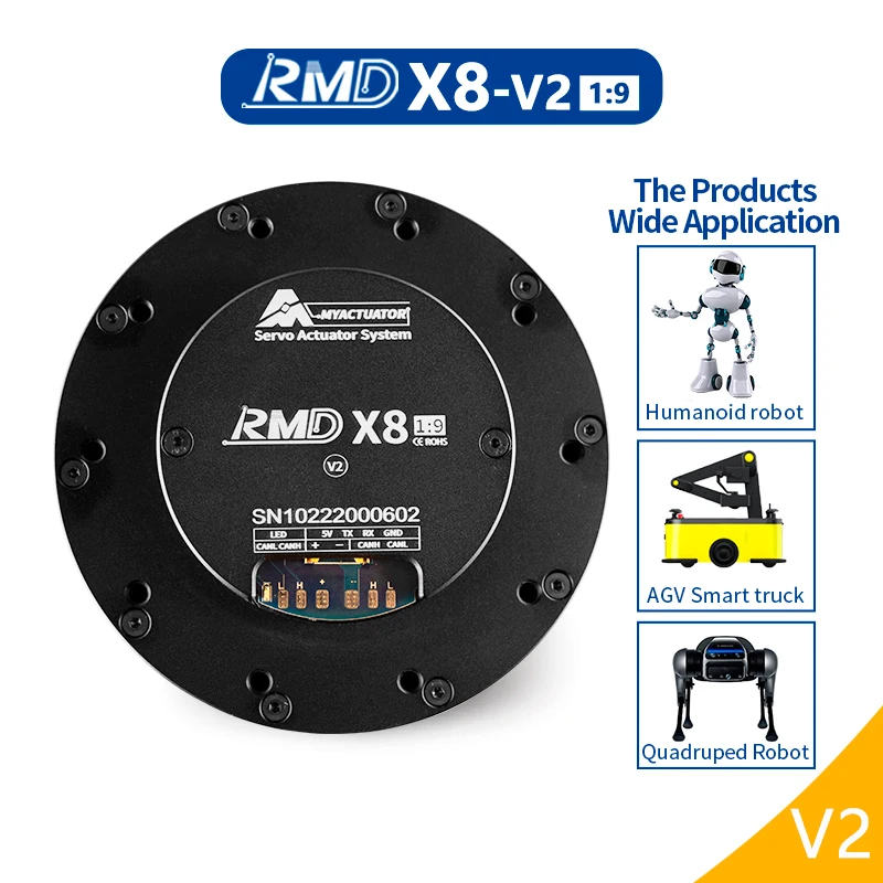 MyActuator RMD-X8 1:9 V2: La Mejor Elección para Sistemas de Movimiento de Alta Precisión en Aplicaciones Industriales y Robóticas
