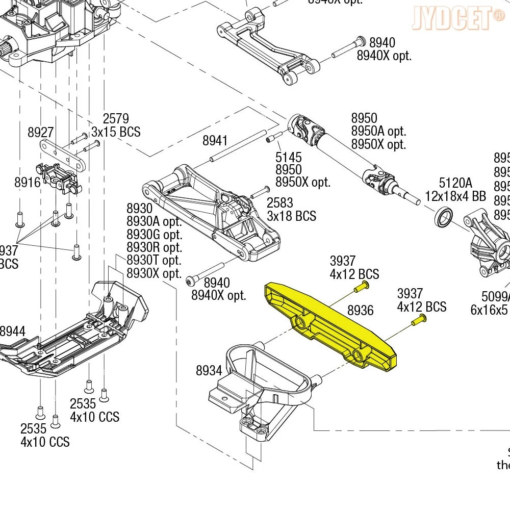 Aluminium # 8935 Voorzijde # 8936 Achterbumper Upgrade Onderdelen voor RC 1/10 Traxxas MAXX 89076-4 89086-4