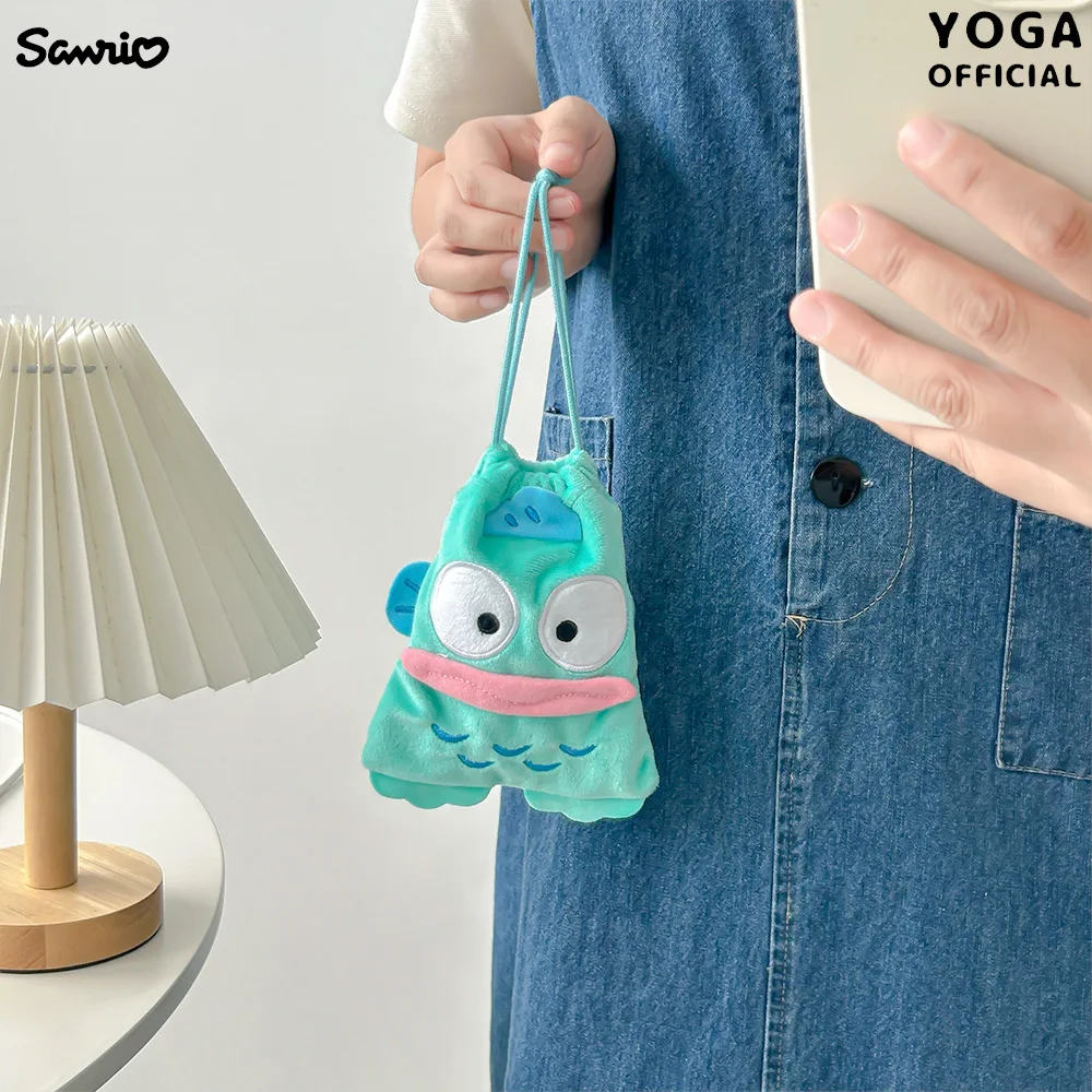 

Sanrio Hangyodon kawaii аниме мультфильм плюшевый Кошелек для монет шнурок карман милый мультфильм монета наушники сумка для хранения детский подарок