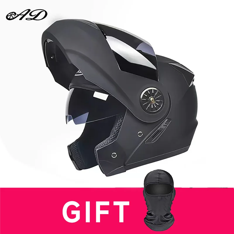 Factory Wholesale Best Seller Motorcycle Dual Lens Helmet With Internal Sunshade Safety Module Flip Motorcycle Bicycle Helmet