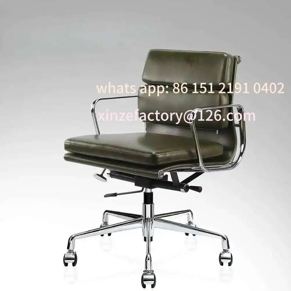 

Customizable winter Chair Adjustable Swivel Conference Chairs Cowhide Desk Negotiation