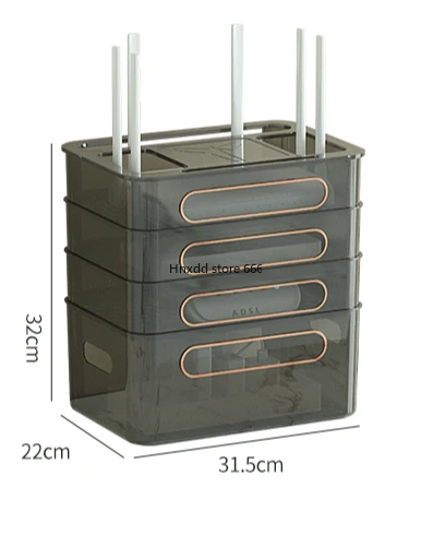 Set-top box Hidden storage box Router placement rack Desktop storage Wire finishing artifact