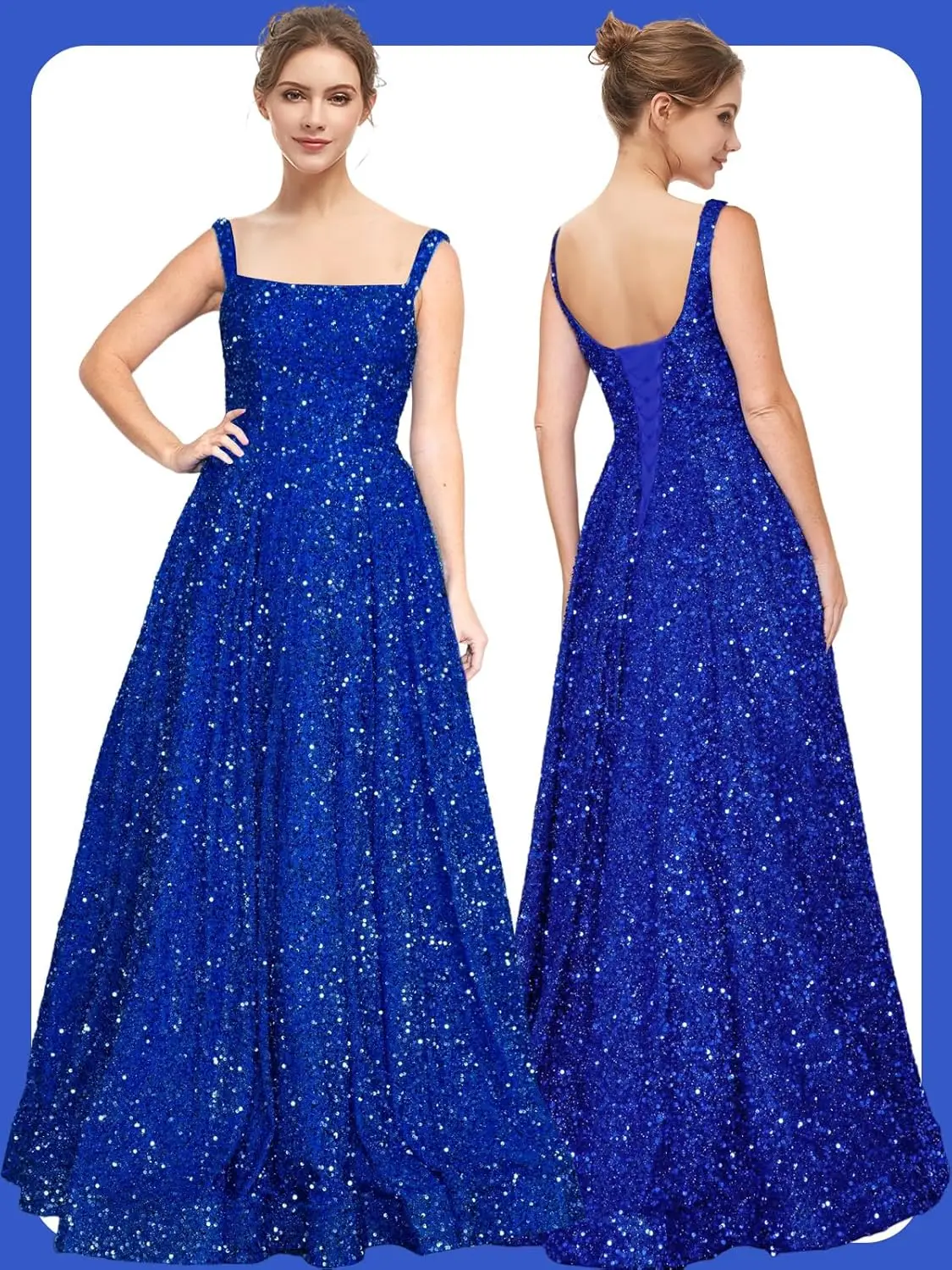 فستان نسائي طويل للحفلات الراقصة على شكل حرف A أنيق للحفلات المسائية ترتر لوصيفة العروس وحفلات الزفاف 2025 #3