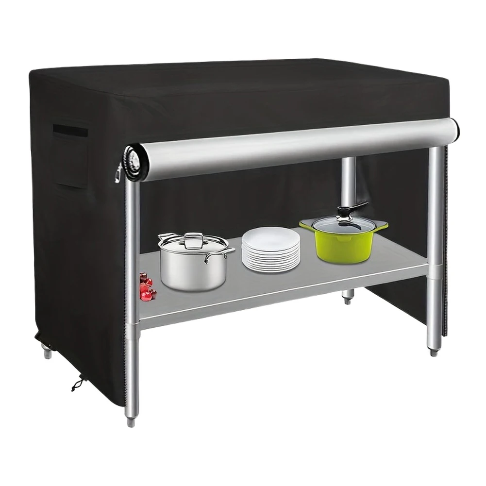 

Weather Resistant Outdoor Prep Table Cover for Grill Cart with Breathable Air Vents and Heavy Duty Oxford Cloth