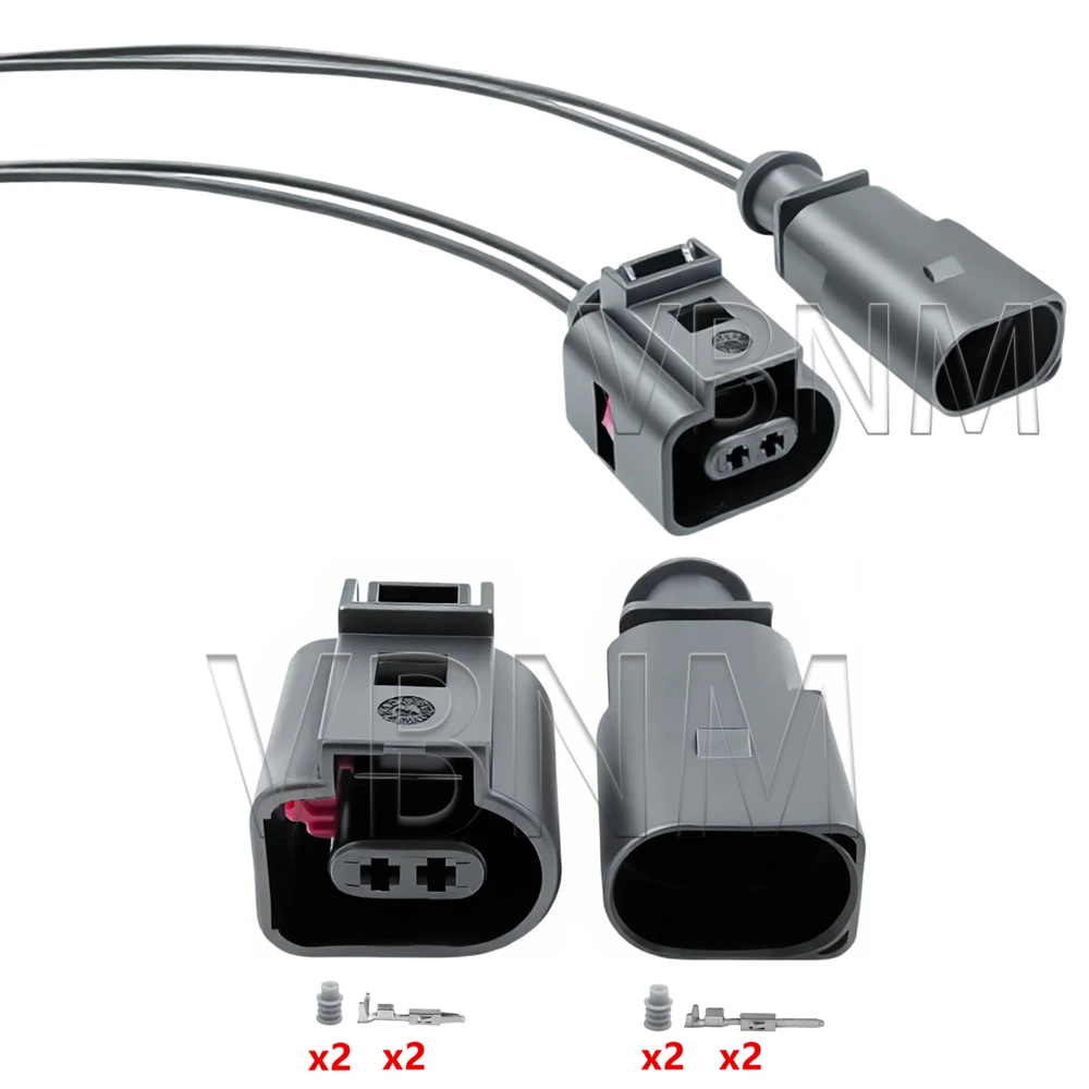 2 Pin 1J0973802 1J0973702 Auto Temp Sensor Plug Deflation Valve Socket Waterproof Electrical Wire 1.5mm Connector