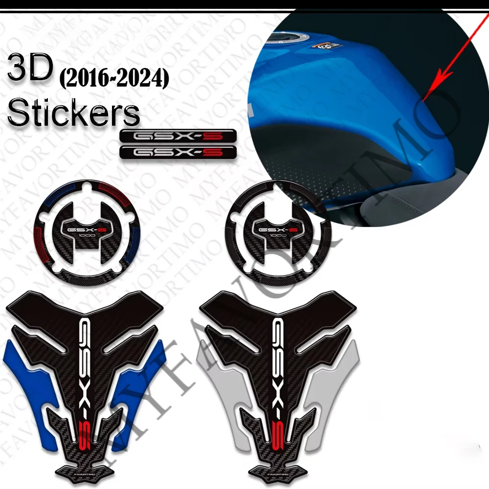 

Motorcycle Tank Pad Gas Fuel Oil Kit Knee Protector Stickers For GSX-S 1000 S GT GSX-S1000GT GSX S1000 GSX-S1000 2016-2024