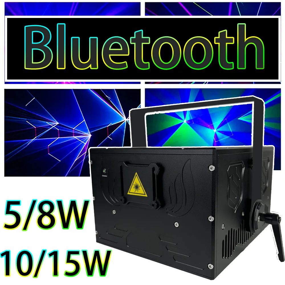 

Водонепроницаемый IP65 5/8/10/15 Вт RGB Bluetooth ILDA анимационный лазер DMX DJ сценический свет полноцветное лазерное освещение для диско-клуба шоу