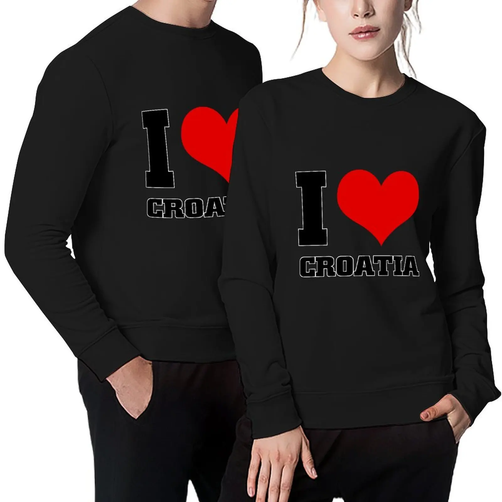 

I Love Croatia Pullover men's sweat-shirt set men clothing mens designer clothes anime clothes men's sweatshirt