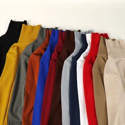 New Men's Trendy Versatile Slim Fit Pullovers Classic Turtleneck Long Sleeve Sweater Comfortable Office Work Solid Sweaters Male