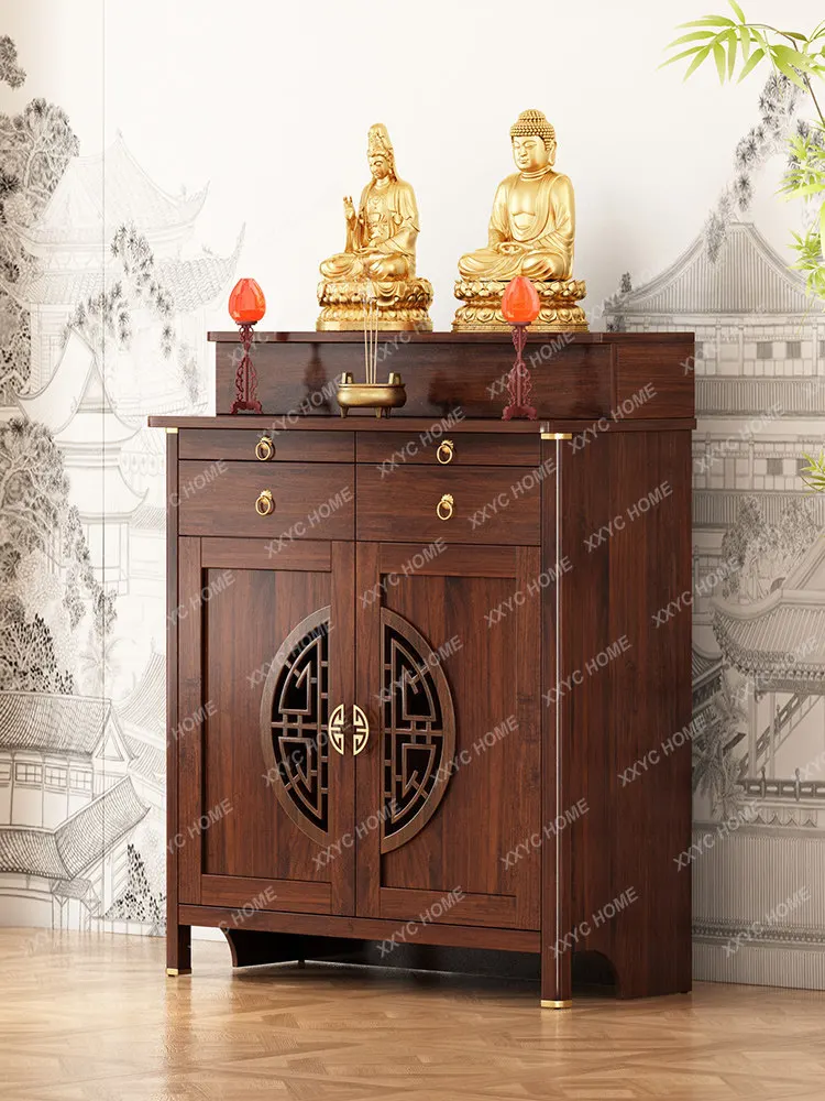 

Solid wood incense table for household use New Chinese-style incense table for worship on the altar