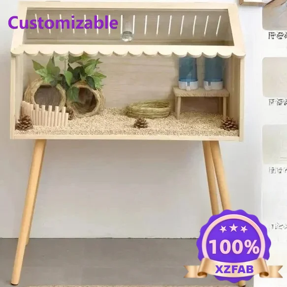 Factory Direct 2026 Durable Full set of solid wood triangle house brooding insulated chicken coop breeding box, Luding chicken b