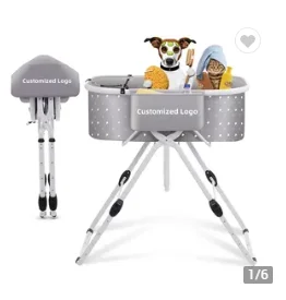 Wholesale Custom Collapsible Pet Bathtub Five Different Heights Adjustable Dog Cat Shower Bathtub Station