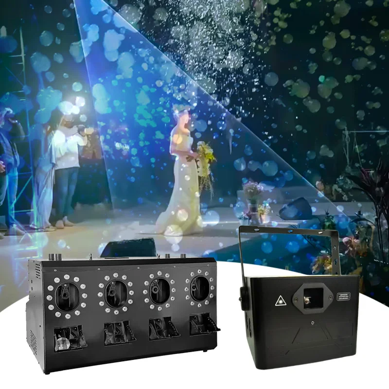 

3000W DJ LED Smoke Bubble Machine DMX Remote Control 10W Beam Laser Light Wedding Stage Lighting for DJ Disco 3D Animation Scan