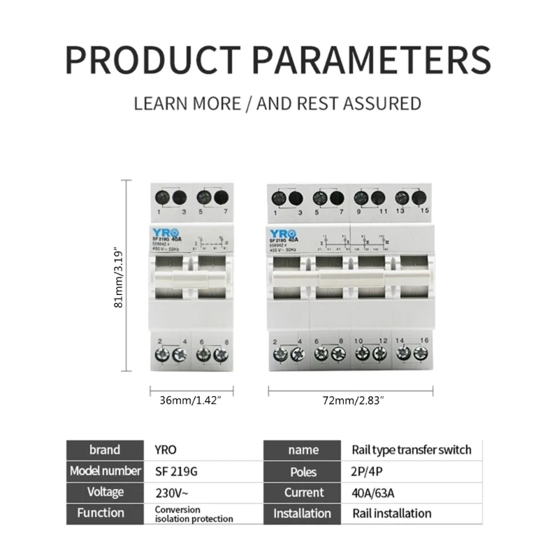 E5BE Industrial Grade Photovoltaic Fuse Holder DIN Rail Mount Fuse Holder 40A 230V 2P Flame-retardant Materials Durable