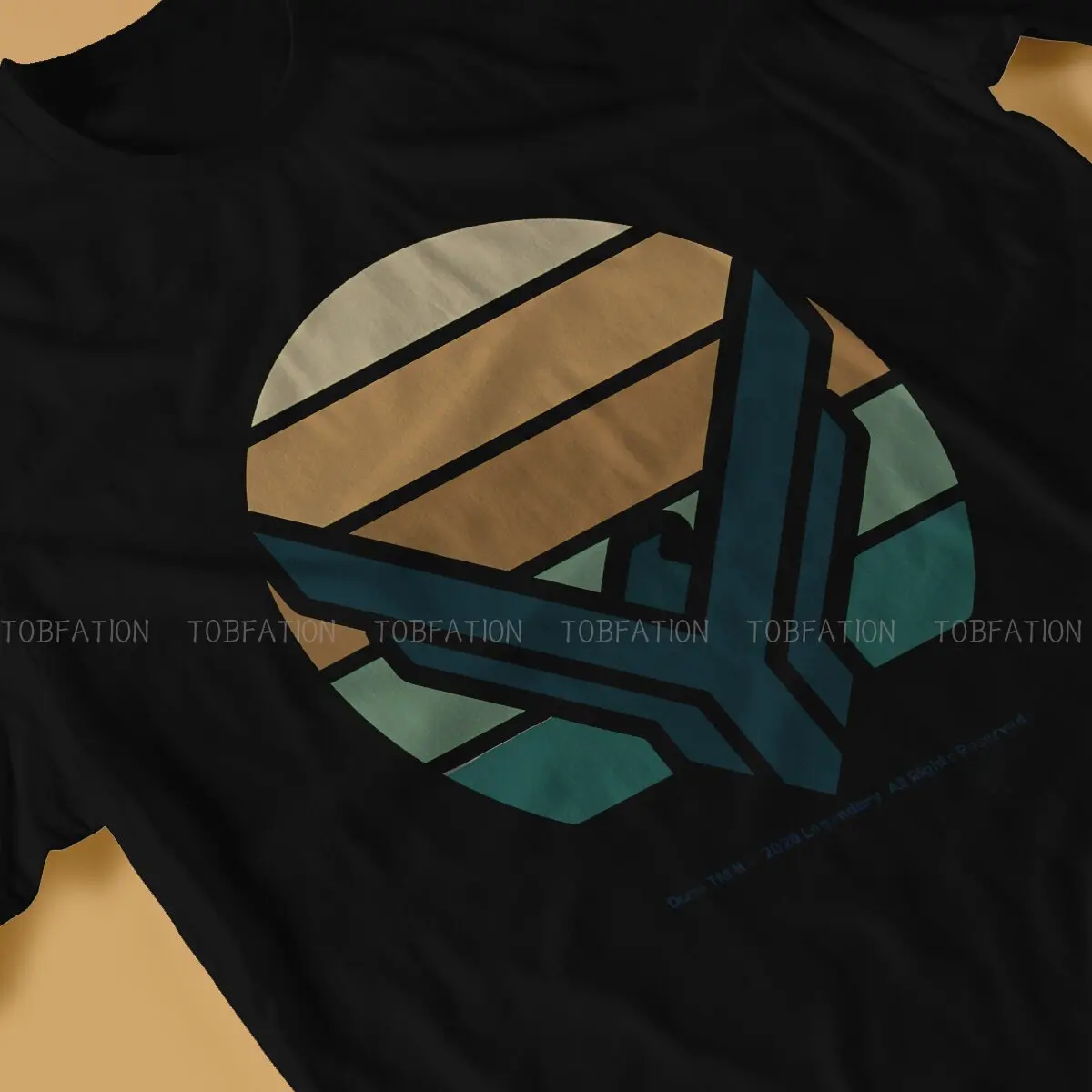 تي شيرت قطني للرجال بتصميم منزل للكثبان الرملية #4