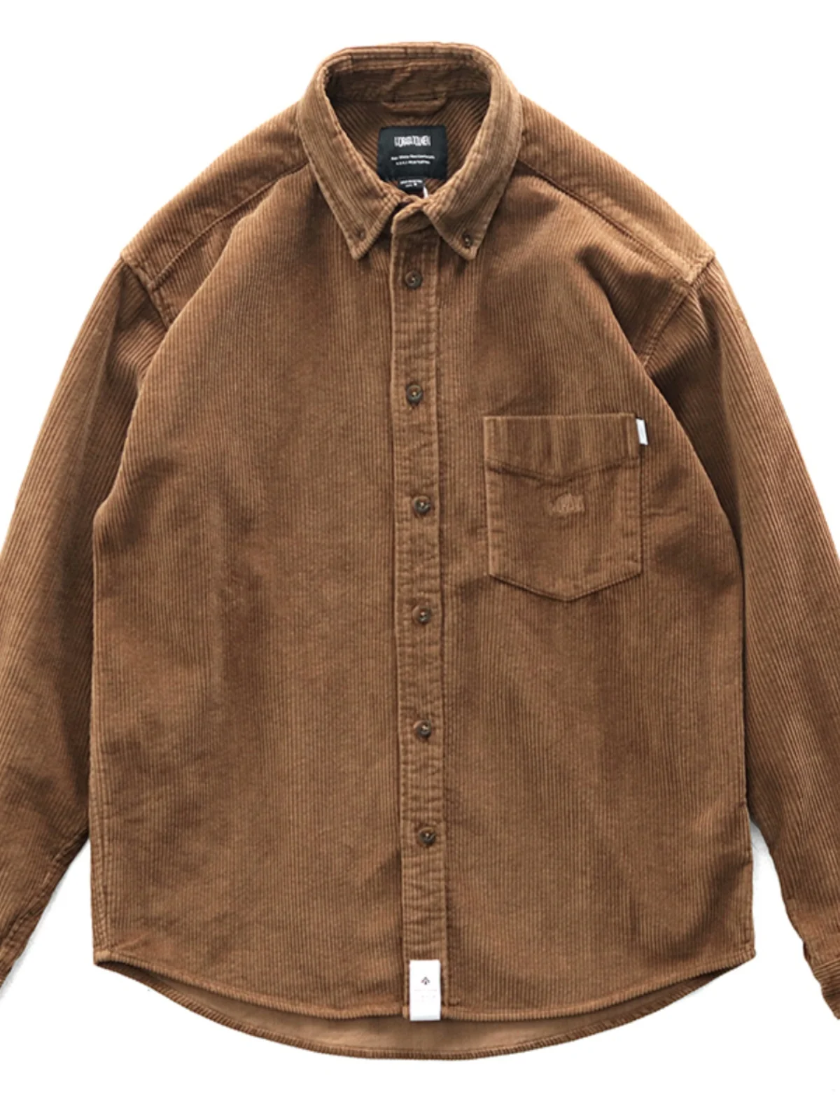 

Ретро корейский Sle Long Sve Corduroy Clean Version Мужская повседневная одежда irt Осень Зима Многослойная внутренняя одежда irt Модная верхняя одежда...