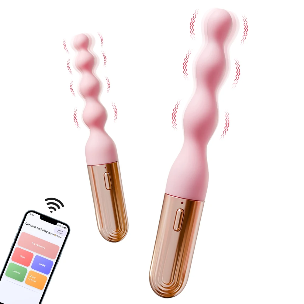 APP Controlled Anal Beads Wireless Vibrating Anal Plug Vibrator Butt Plug Male Prostate Massager Sex Toys for Women Men Adult