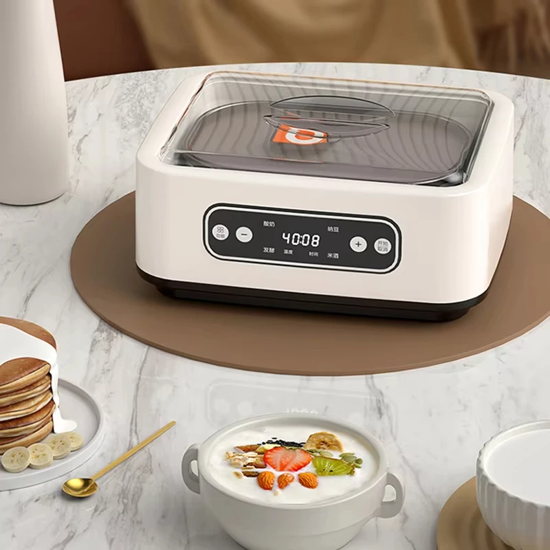 

Автоматическая йогуртница 110 В/220 В, профессиональная регулируемая температура, время, многофункциональная машина для приготовления мороженого, пудинга для кухни