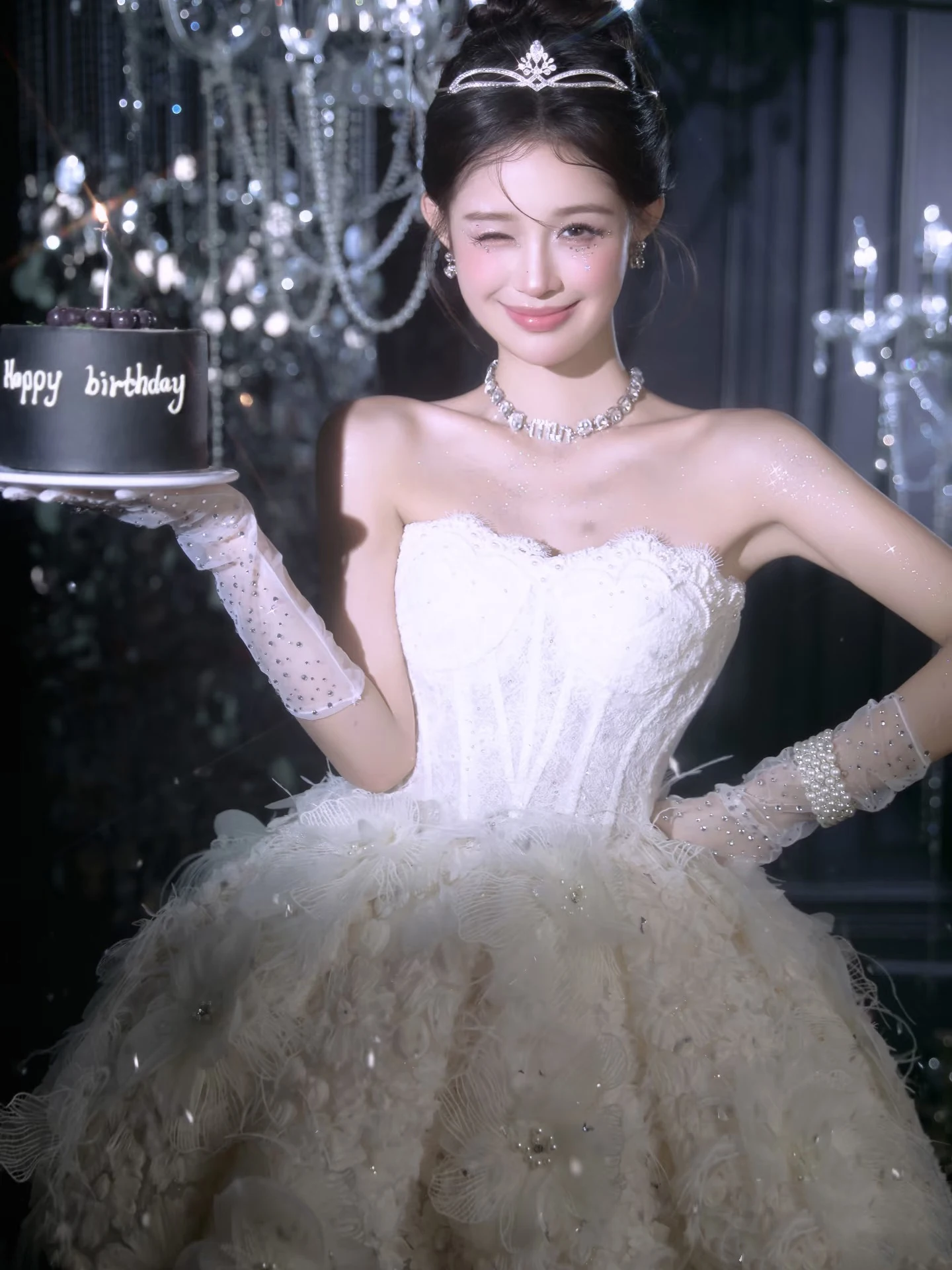 

Короткое свадебное платье Dry Fairy для невысоких женщин, белое, для дня рождения, выступлений, праздничное, свадебное платье