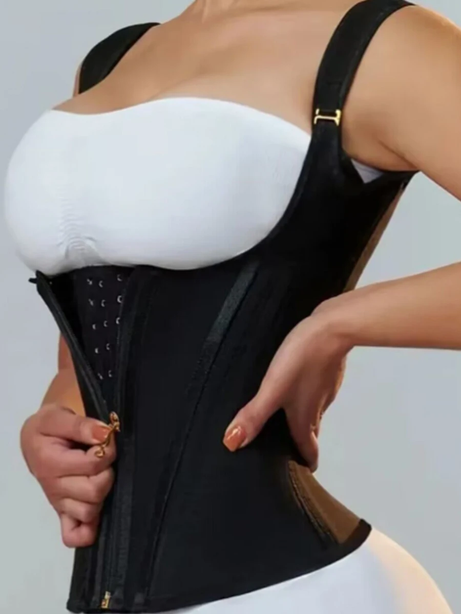1oo% Latex WOMEN'S Body Shaping Underwear, 15-bone Powerful Waist-shrinking Sports Shaping Belt, Corrective Vest Waist Seal