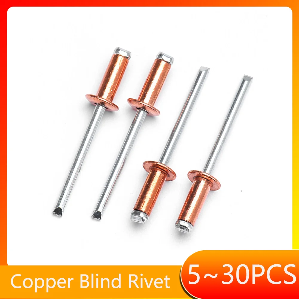 M2.4 M3.2 M4 M4.8 Copper Blind Rivet, Dome Head Open Type Anticorrosive Bronze Brass Rivets