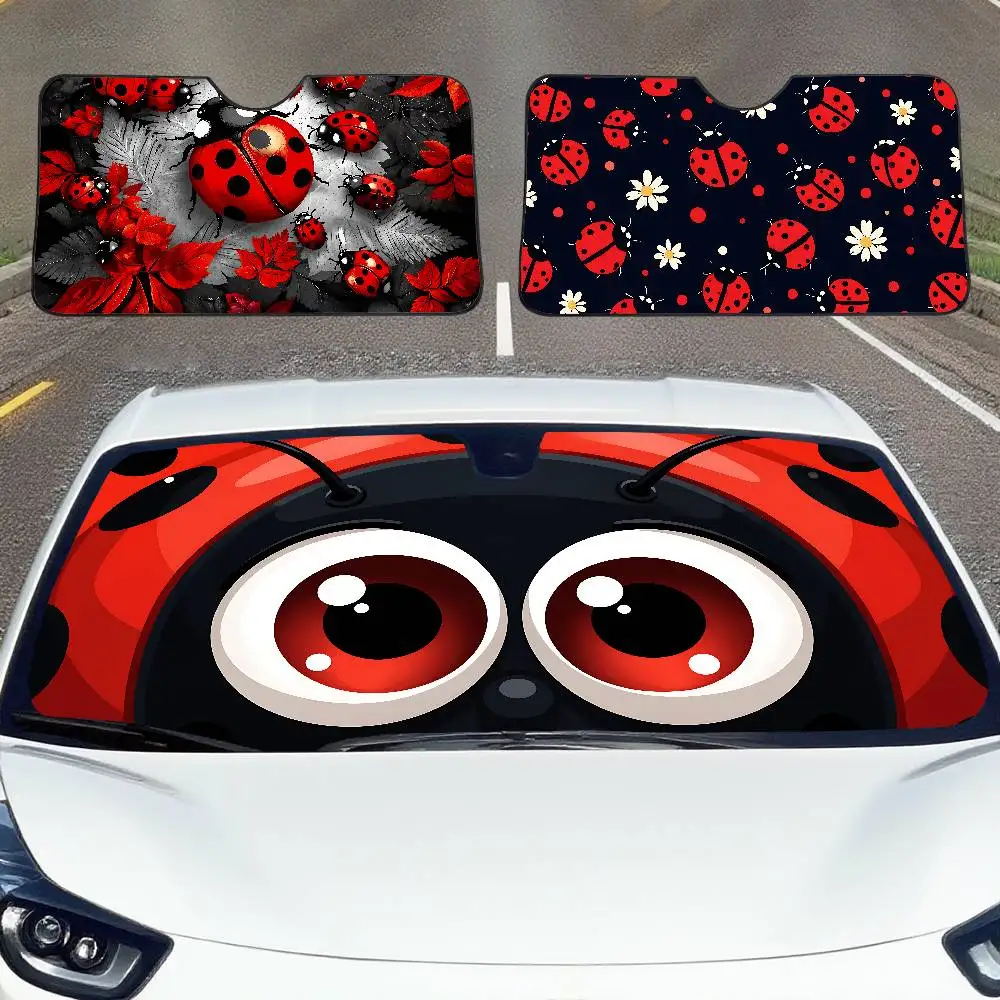 Ladybug Floral Dark Car SunShade Windshield Car Windscreen Cover Sun Shade Auto Visor Car Accessories