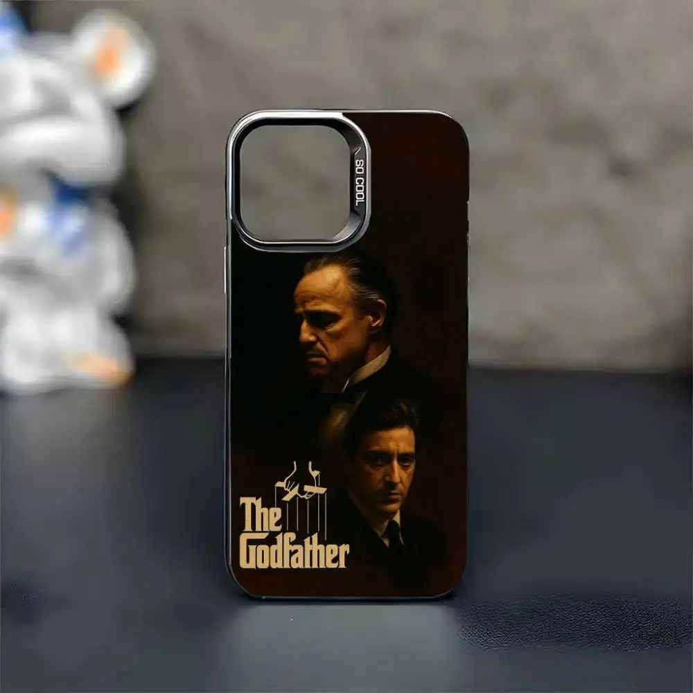 Etui na telefon T-The Godfather do iPhone'a 17, 16, 15, 14, 13, 12, 11, Pro Max, Plus, czarne, srebrne, w stylu Candy