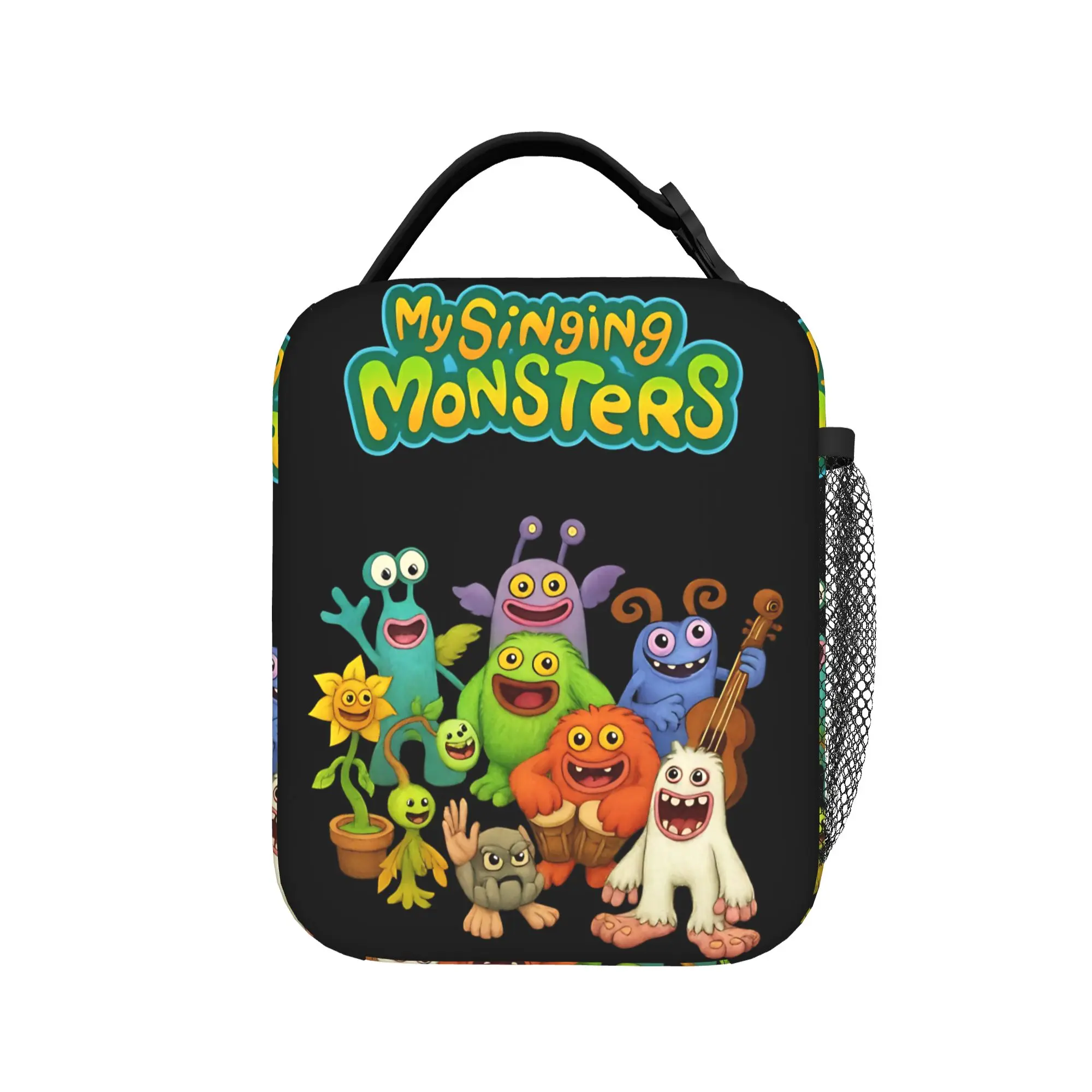 

My Singing Monsters Characters Lunch Bag Outdoor Picnic Lunch Box For Men Retro Print Tote Food Bags Oxford Portable Cooler Bag