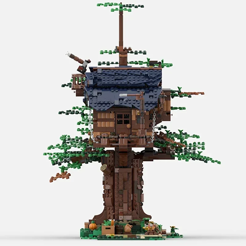 Moc ビルディングブロック中世モデル新しいライフツリーハウステクニカルレンガ DIY アセンブリクリスマスのおもちゃ子供のためのホリデーギフト