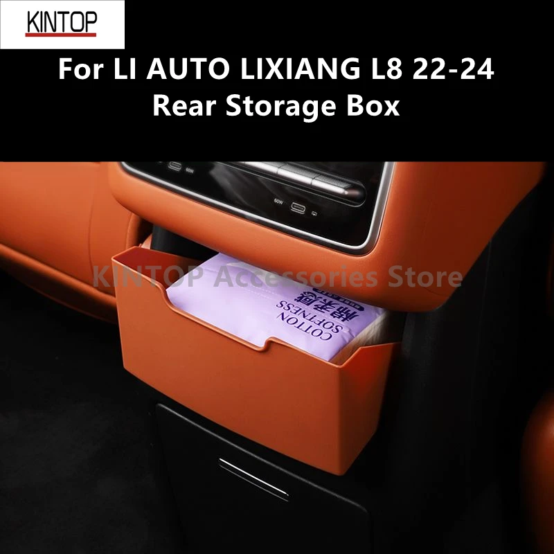 For LI AUTO LIXIANG L8 22-24 Rear Storage Box,Automotive Decorative Products Interior Modification Accessories Refit