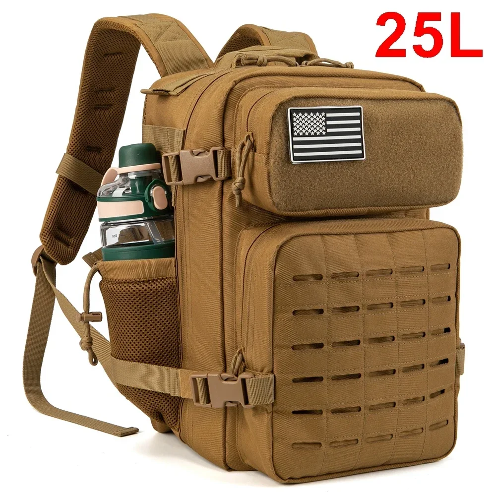 ReFire Gear 25L Taktischer Rucksack Outdoor-Tasche Fitness-Rucksack MOLLE-Rucksack Damen/Herren Wandern Überlebensrucksack Herren Dual-Getränkehalter 6