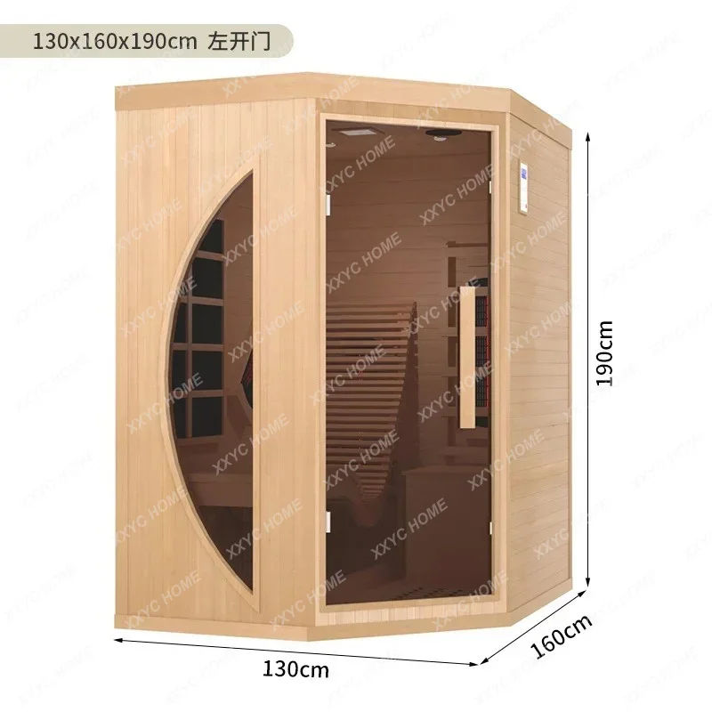 L Household, solid wood health sauna room Far infrared light wave physiotherapy room installation Dry steam room customizat