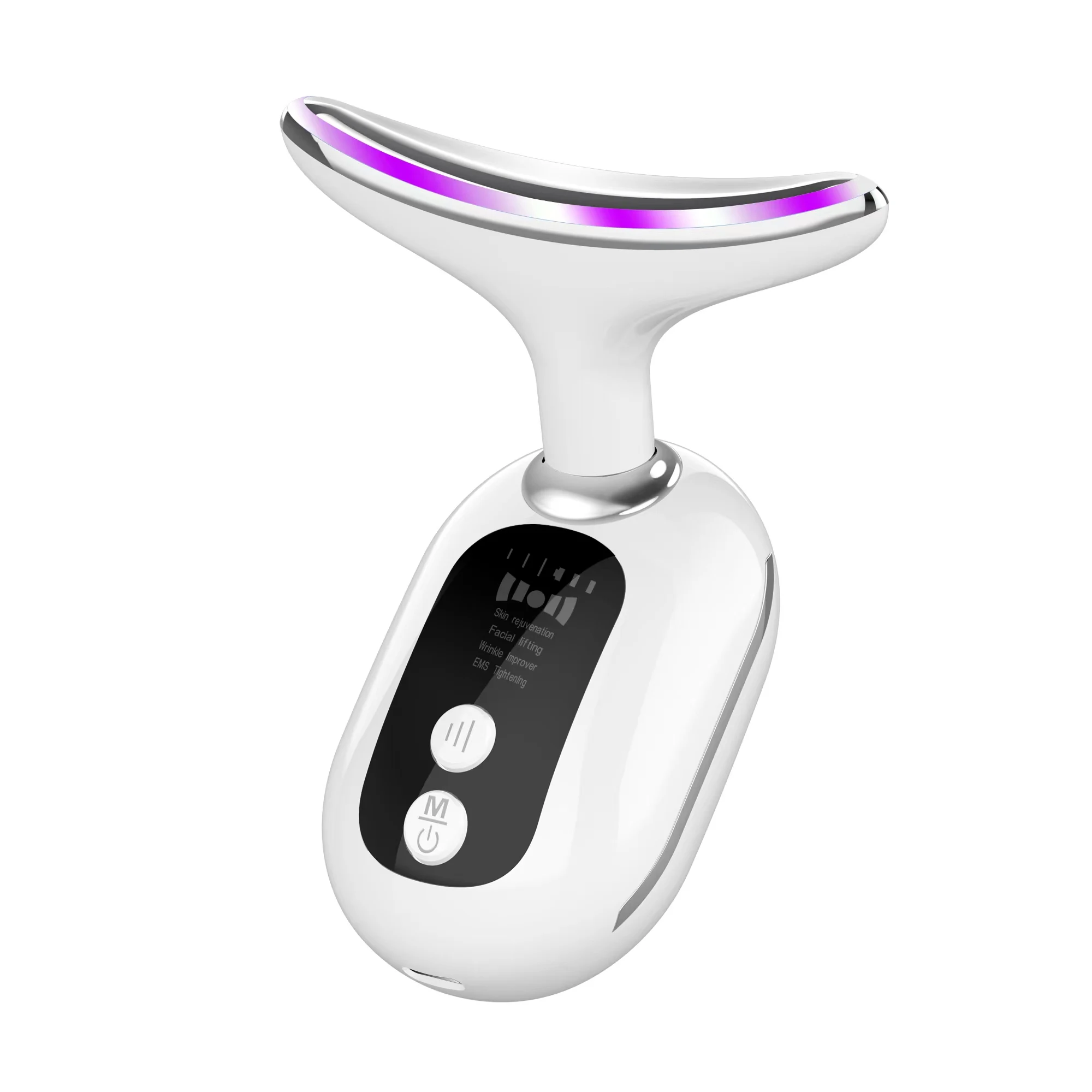 Gezichtshuid Aanscherping Gezichts Lift Nek Lift Schoonheidsapparaat 3 Kleuren Led Fotontherapie Gezicht Nek Lifting Massager