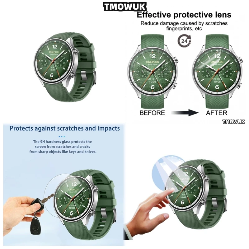 

For OnePlus Watch 2R 9H Scratchproof Protector - HD Transparent, Bubble-Free, Full Protection