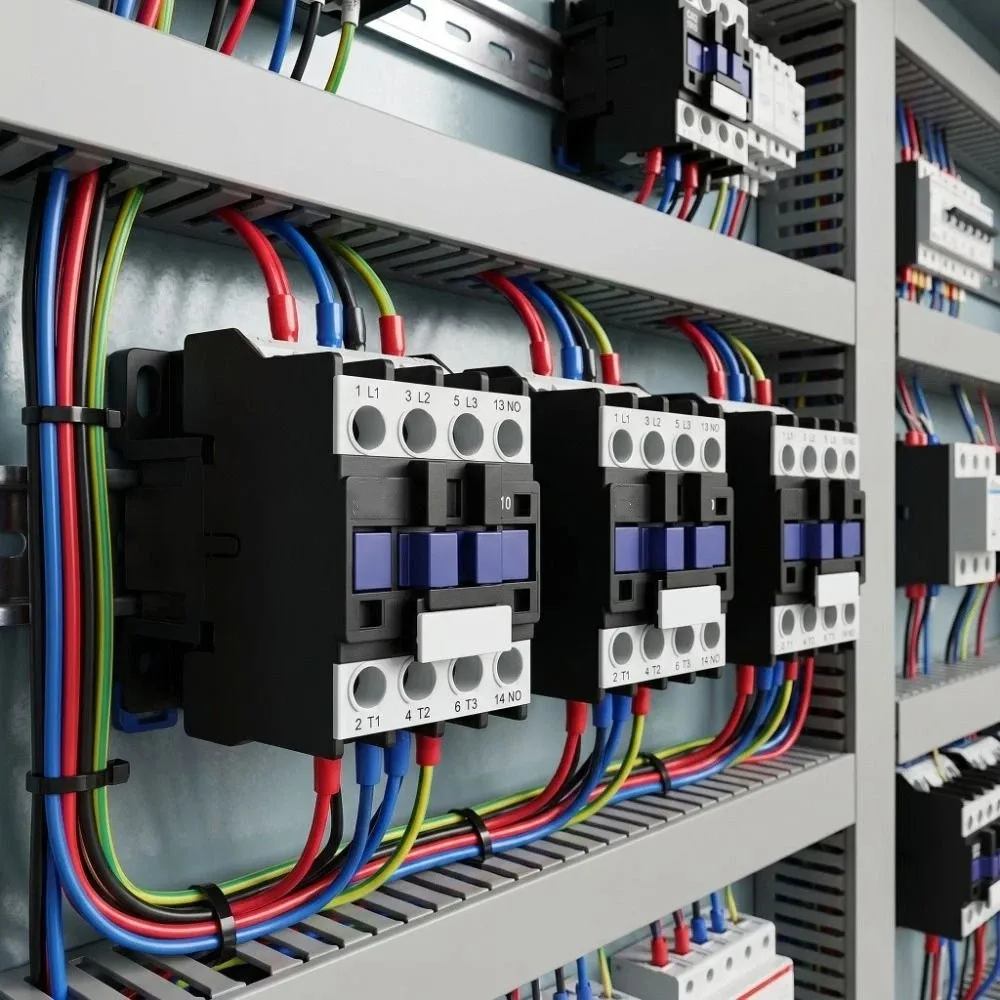 

12A Rated Current AC Contactor 220V Coil Voltage 3P Three Pole Electromagnetic Contactor 380V Coil Voltage DIN Rail Installation