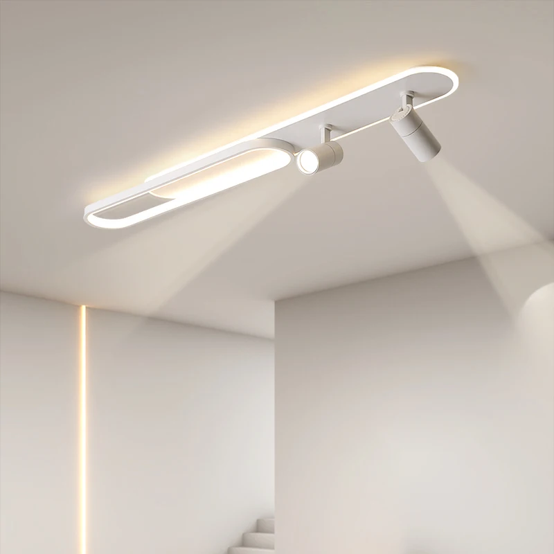 Imagem -05 - Lustres Led para Corredores Lâmpadas de Teto Luminárias Branco Preto Dourado Sala de Estar Quarto Varanda Decoração de Casa