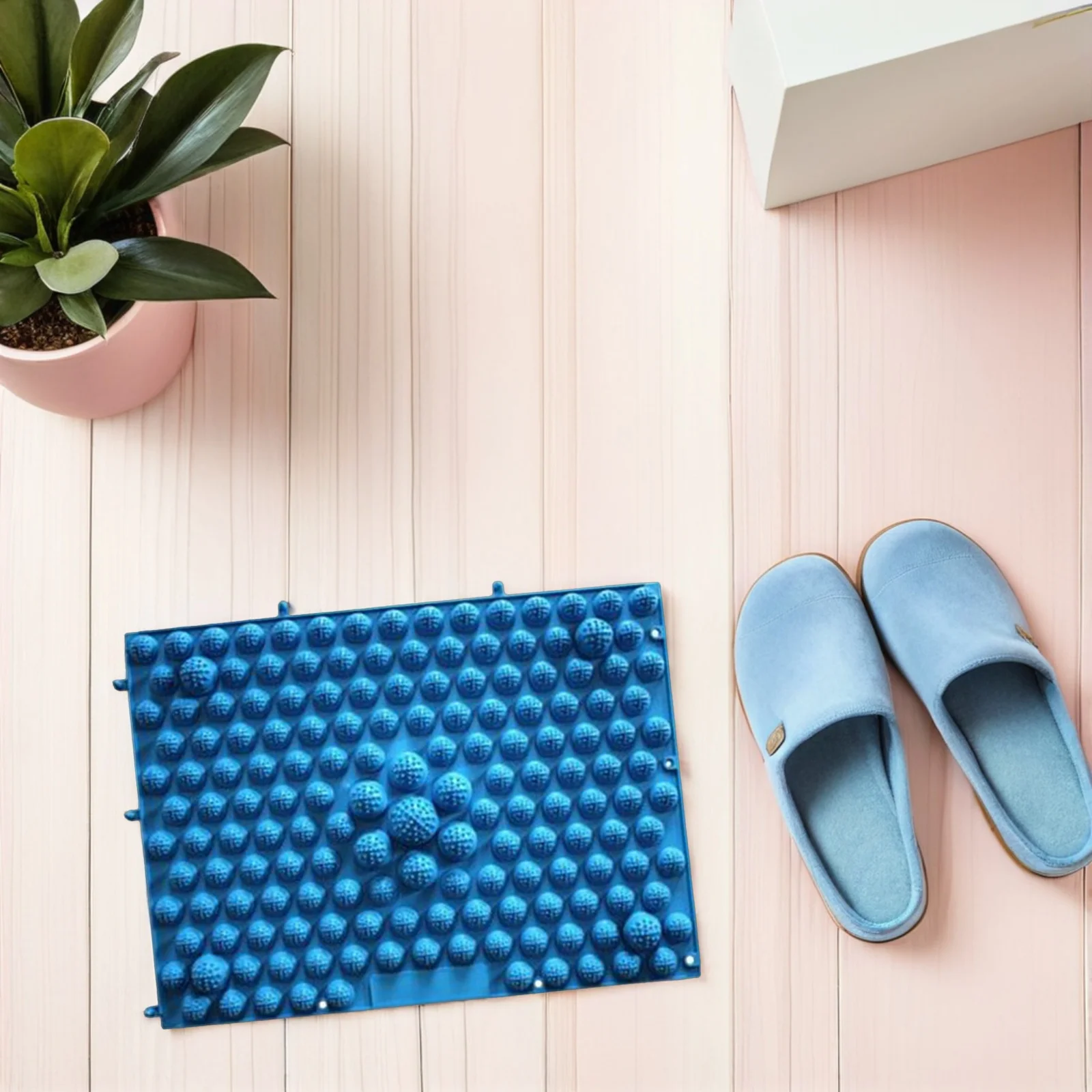 

Reflexology Foot Massage Pad Tpe Acupressure Mat For Blood Circulation Fatigue Relief Portable Pebble Massage Plate Red