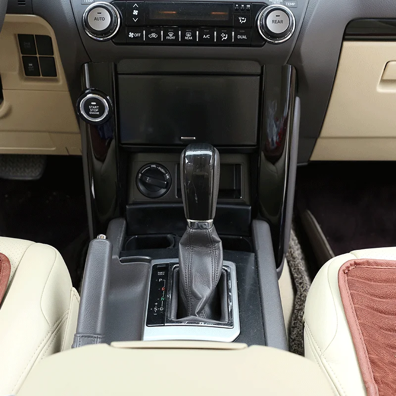 

For 2010-2017 Toyota Land Cruiser Prado FJ150 150 ABS Silver Style Car Styling Car Gear Head Protective Cover Sticker Auto Parts