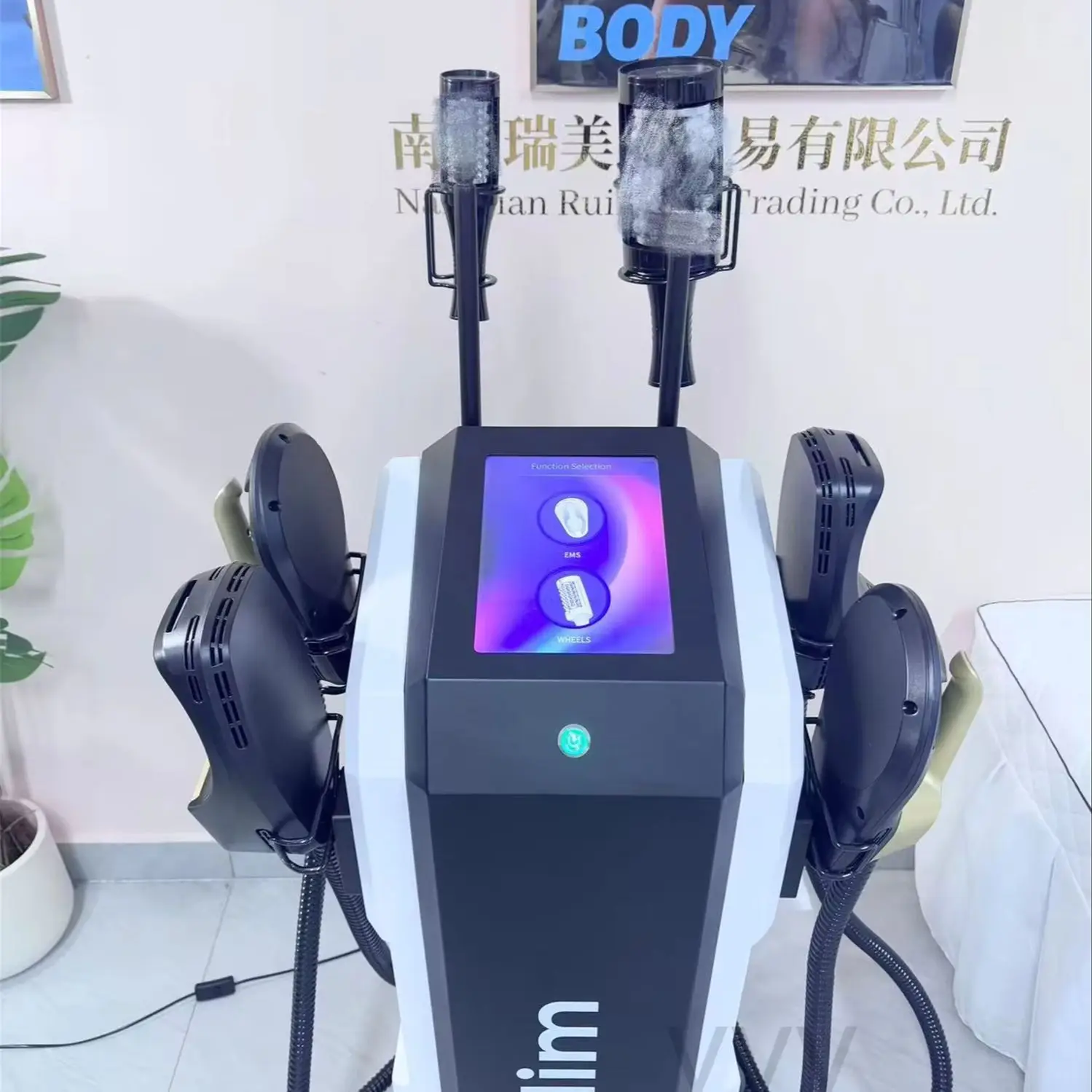 

Myoslim 2-in-1 Muscle Stimulation + Roller Massage Body Shaping Machine Fat Reduction Skin Tightening Device