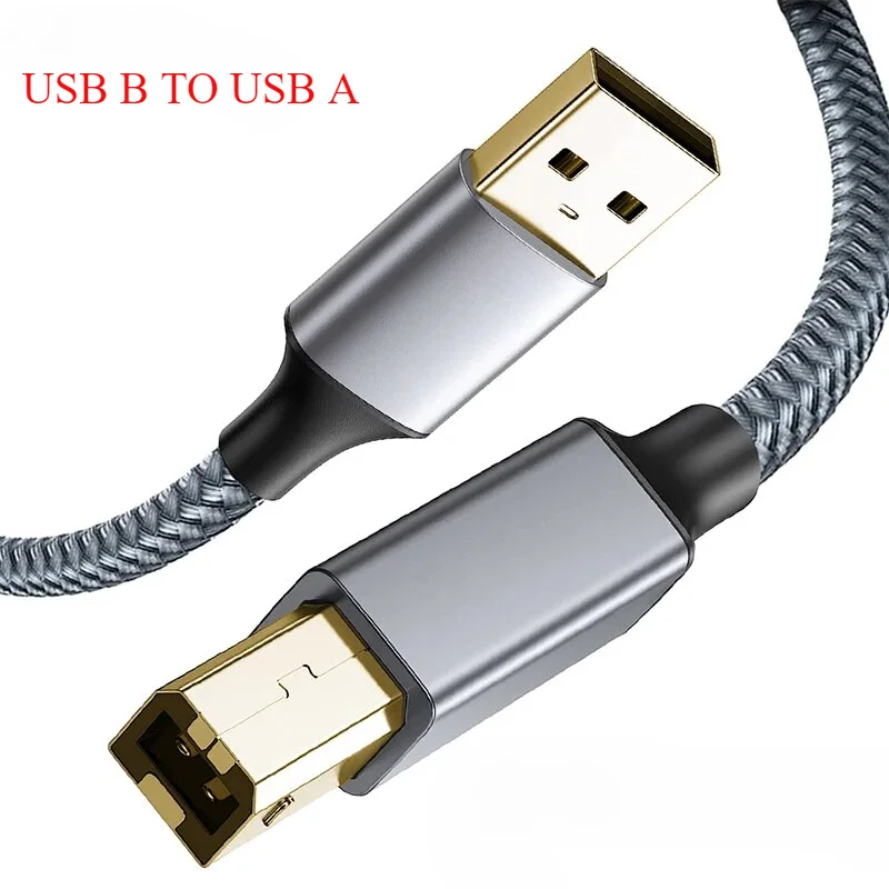 USB B do USB kabel do drukarki USB 2.0 męski przewód skanera szybki przewód do drukarki Canon Samsung Hp Epson przewód do drukarki